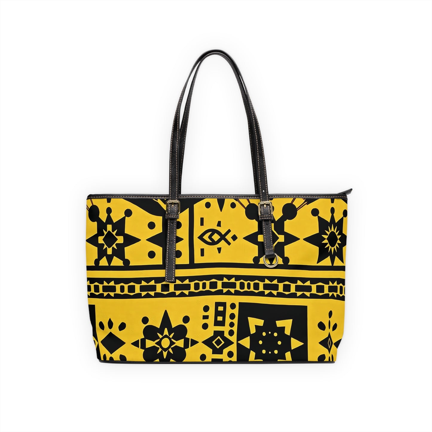 Sunshine Heritage PU Leather Shoulder Bag | Vibrant, Stylish, and Cultural Fashion Accessory