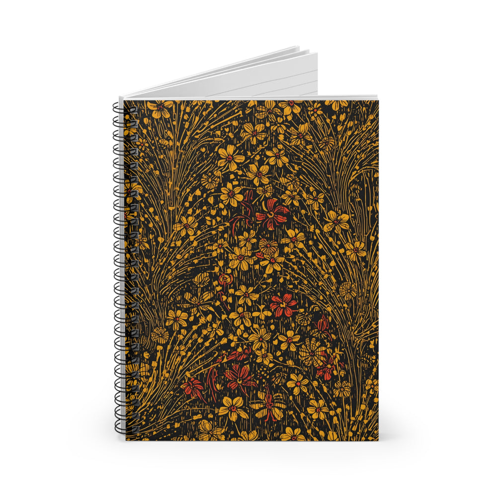 Golden Hibiscus Spiral Notebook