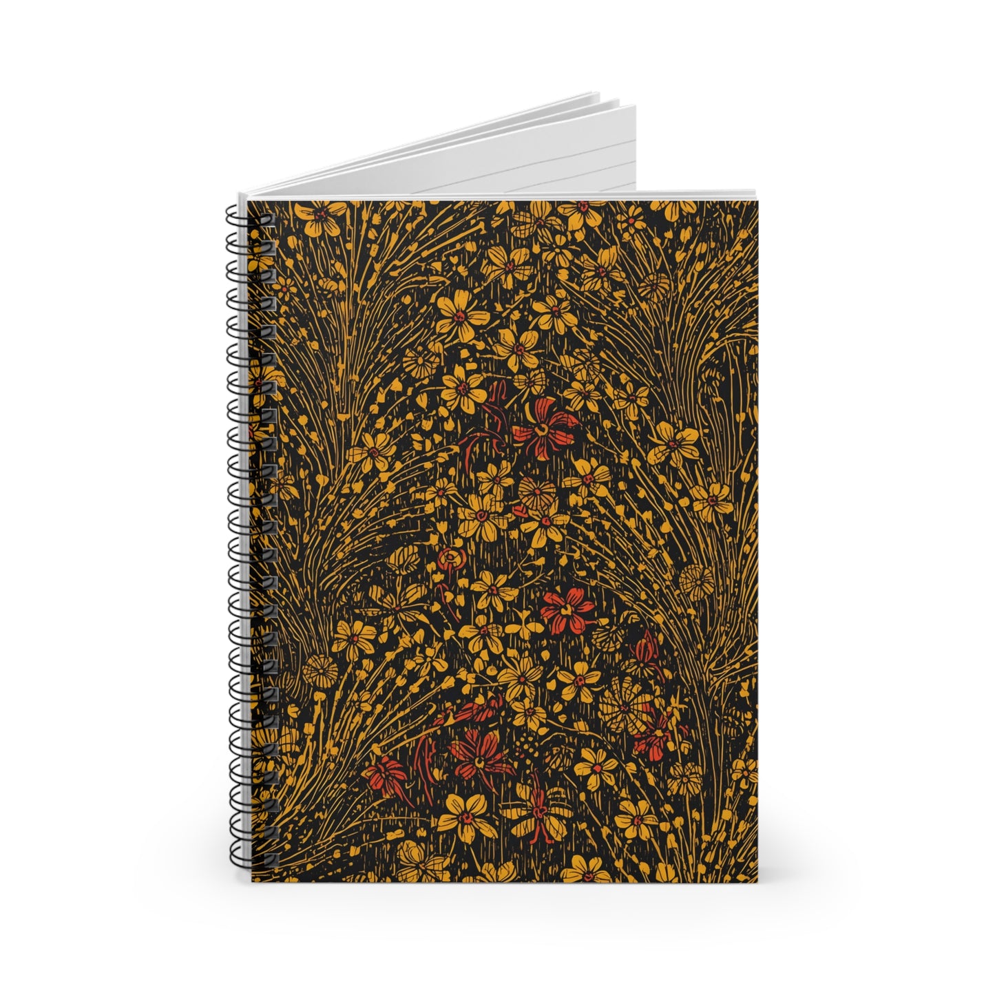 Golden Hibiscus Spiral Notebook