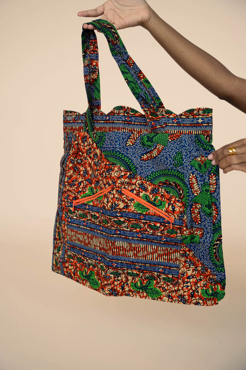 Orange and Blue Tote